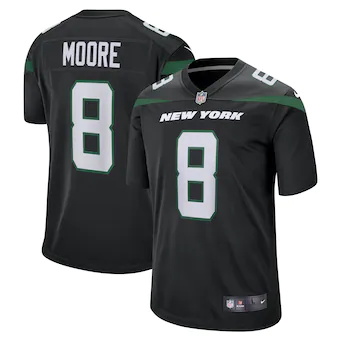 mens nike elijah moore stealth black new york jets game jer